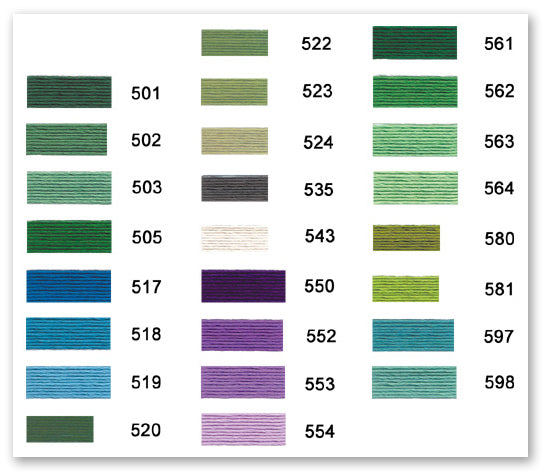 DMC Mouline Cotton Stranded Thread - 501 to 817