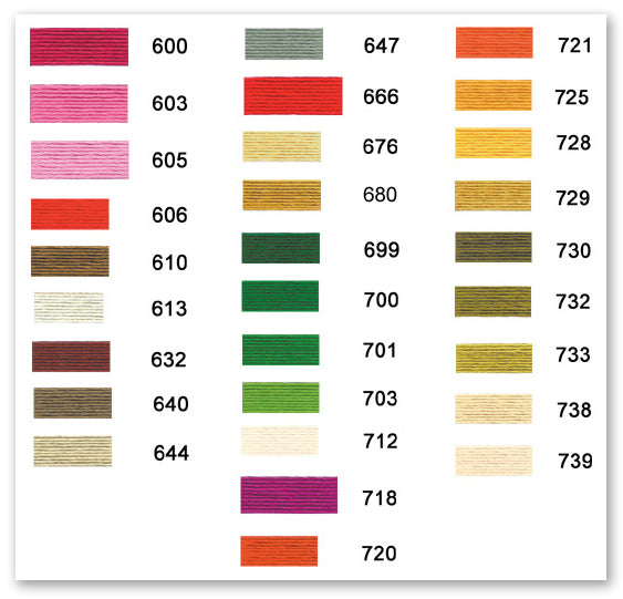 DMC Mouline Cotton Stranded Thread - 501 to 817