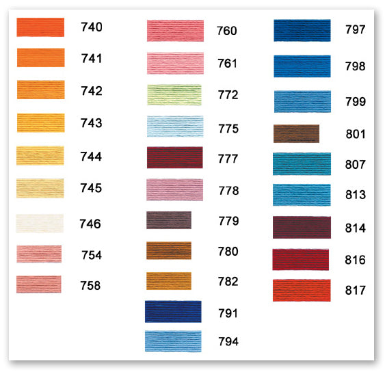 DMC Mouline Cotton Stranded Thread - 501 to 817