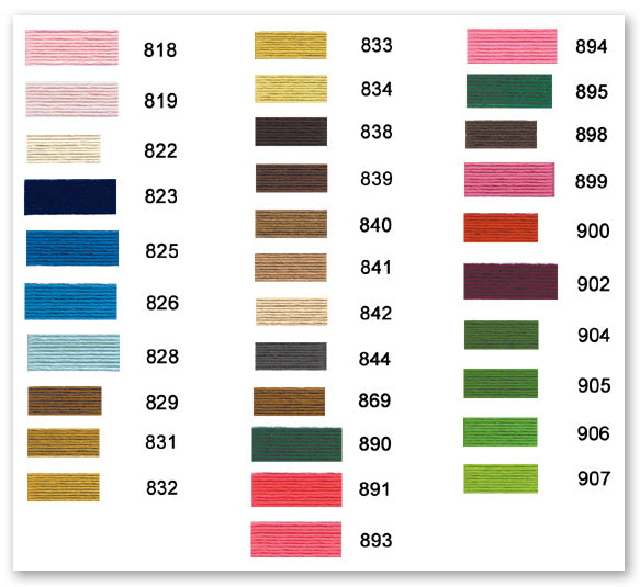 DMC Mouline Cotton Stranded Thread - 818 to 955