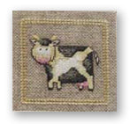 Cross Stitch Kit - Cow 6.5x6.5cm