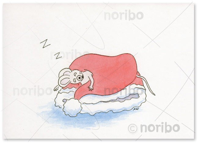 Greeting Card - Mouse Sleeping