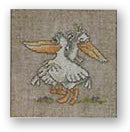 Cross Stitch Kit - Pelicans 8.5x8.5cm