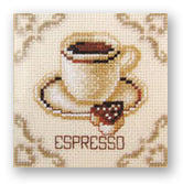 Cross Stitch Kit - Espresso 8x8cm
