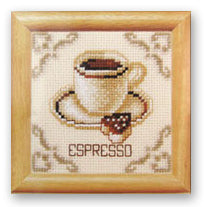 Cross Stitch Kit - Espresso 8x8cm