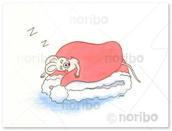 Postcard - Mouse Sleeping